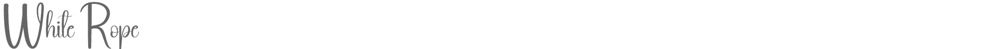 Sample characters White Rope Font